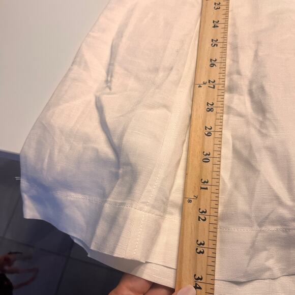 NEW Parker White Linen Puff Sleeve Mini Dress Size 4 - Picture 10 of 10